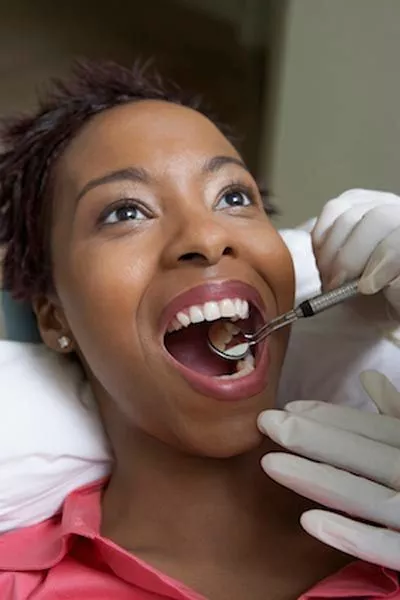patient getting a dental checkup at Napa Valley Dental Group