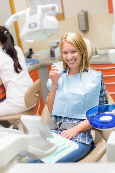 patient about to take a sedative before a dental procedure at Napa Valley Dental Group